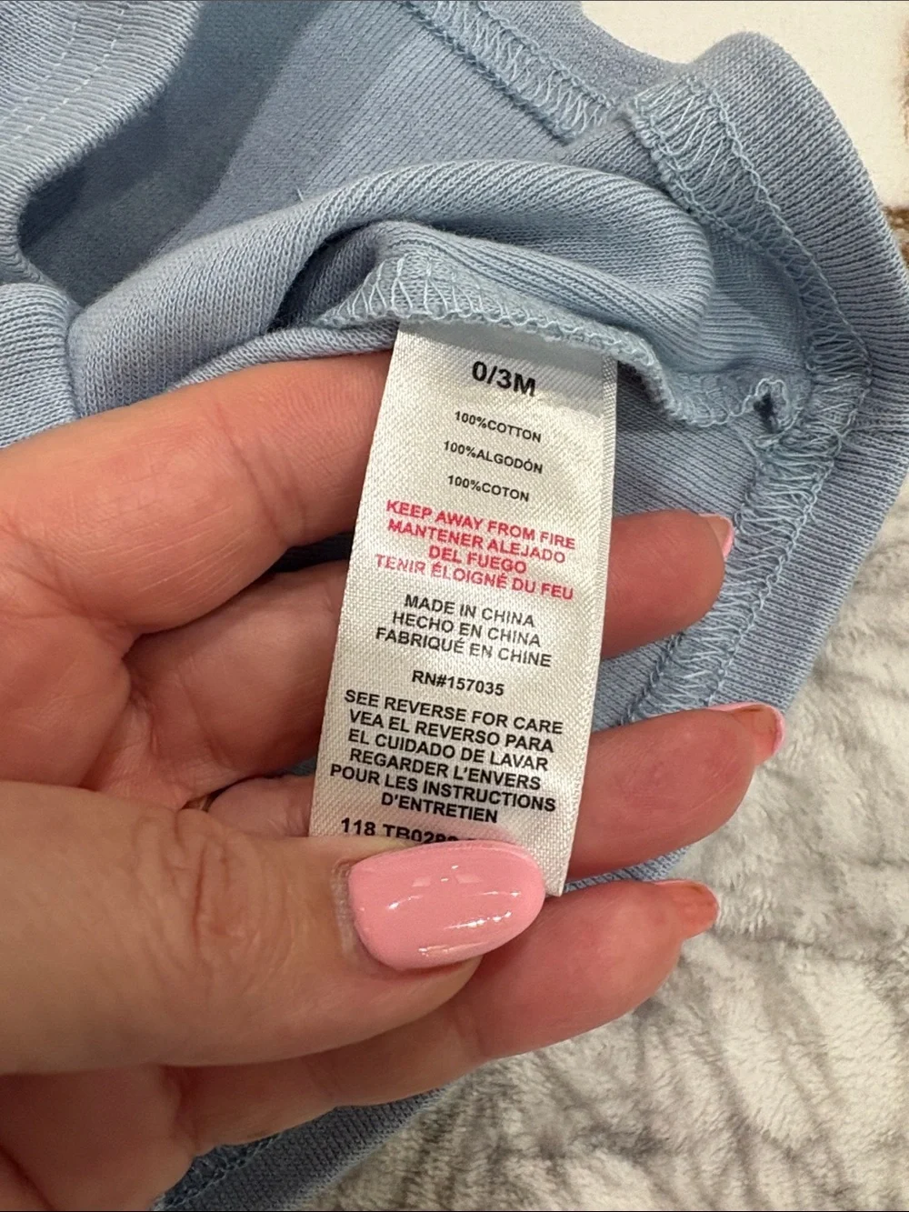 Baker by Ted Baker baby Light Blue Short-Sleeve Pocket T snaps cotton 9-3M NWOT